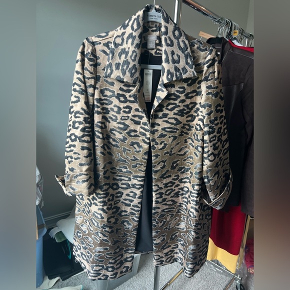 NWT CHICO'S Women’s Topper Shantung Hi Low Leopard Jacket 0 - Picture 9 of 11